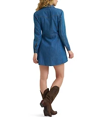 Wrangler® Long Sleeve Fit and Flare Dress