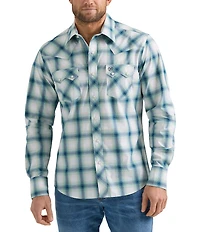 Wrangler® Long Sleeve Retro® Plaid Woven Shirt