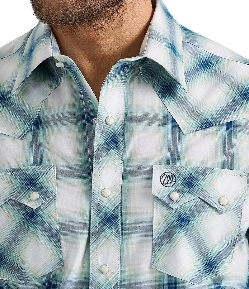 Wrangler® Long Sleeve Retro® Plaid Woven Shirt