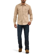 Wrangler® Long Sleeve Retro® Premium Solid Woven Shirt