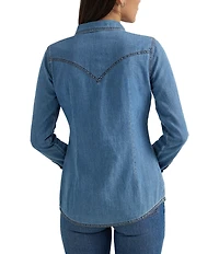 Wrangler® Long Sleeve Snap Front Western Shirt