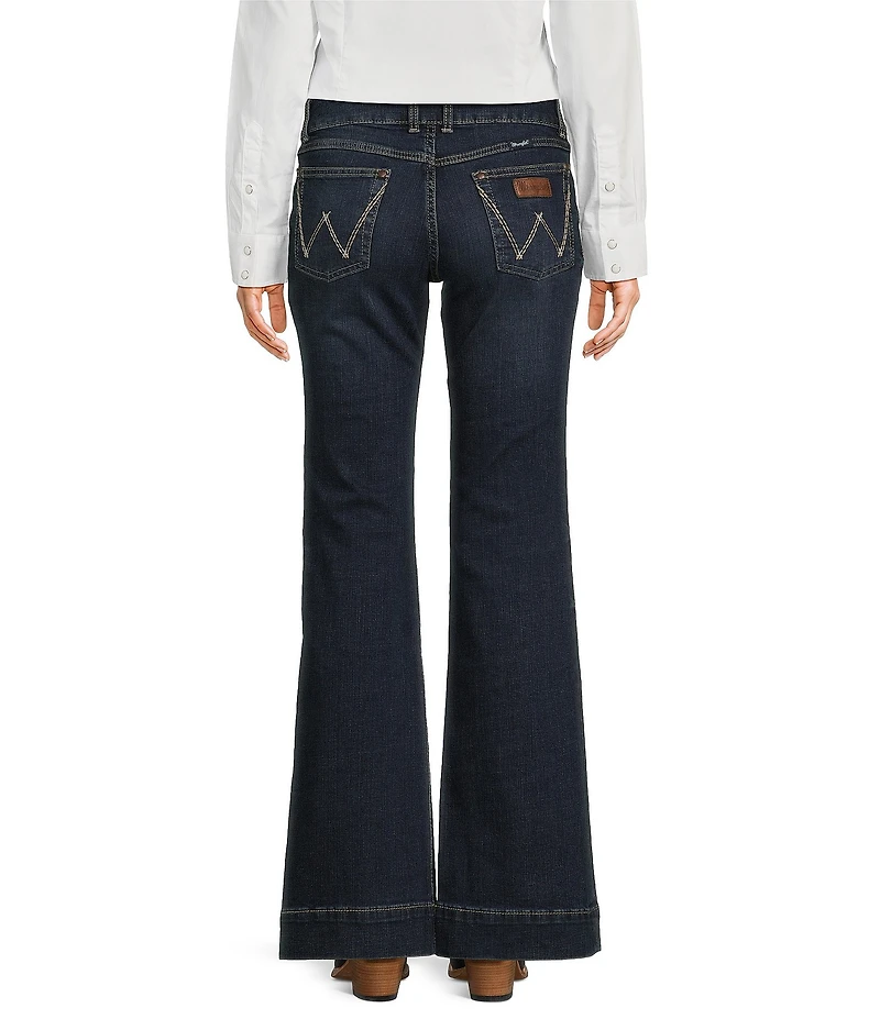 Wrangler® Mae Mid Rise Flare Leg Trouser Stretch Jeans