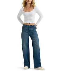 Wrangler® Mid Rise Straight Leg Jeans