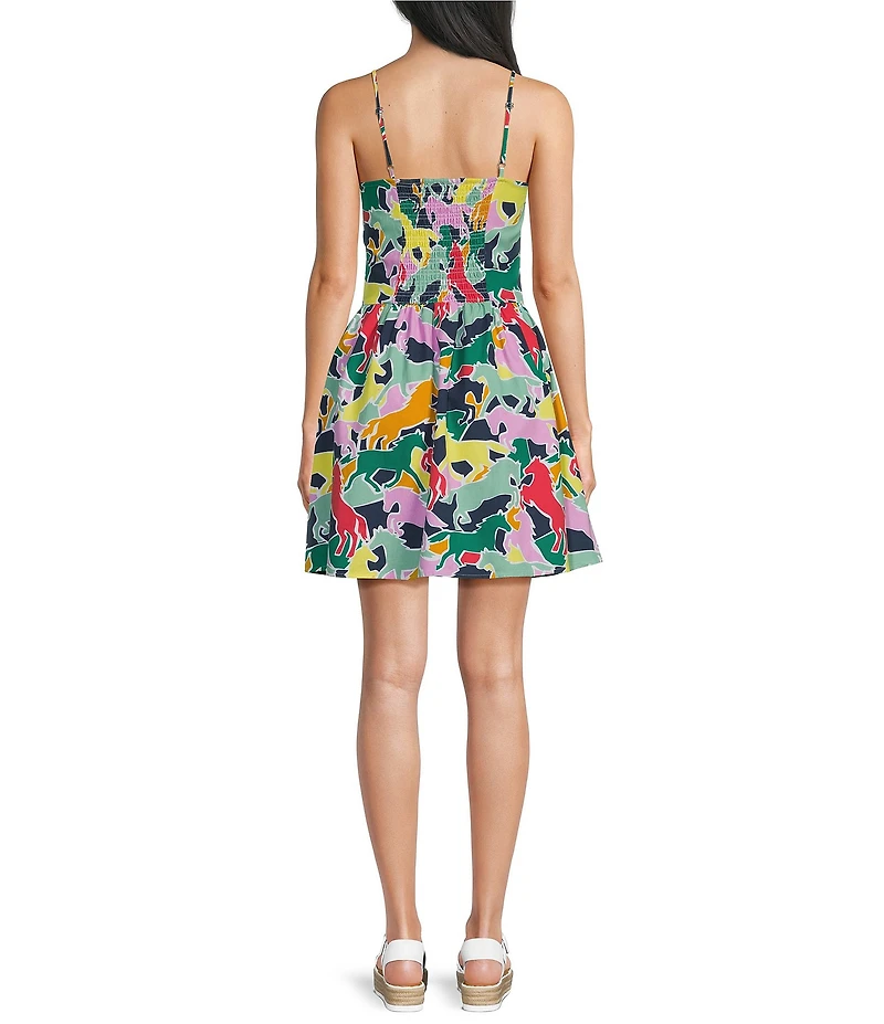 Wrangler® Miniature Horses Printed Sleeveless Fit-and-Flare Dress