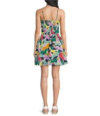 Wrangler® Miniature Horses Printed Sleeveless Fit-and-Flare Dress
