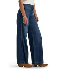 Wrangler Patch Pocket High Rise Trouser Denim Jeans