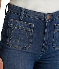 Wrangler Patch Pocket High Rise Trouser Denim Jeans