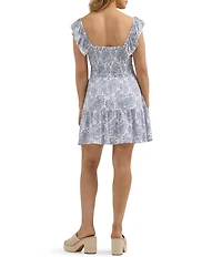 Wrangler® Retro® Cap Sleeve Americana Printed Minidress