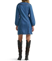 Wrangler® Retro® Collar Long Sleeve Denim Dress