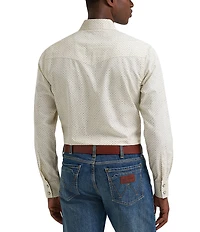 Wrangler® Retro® Geometric Printed Long Sleeve Woven Shirt