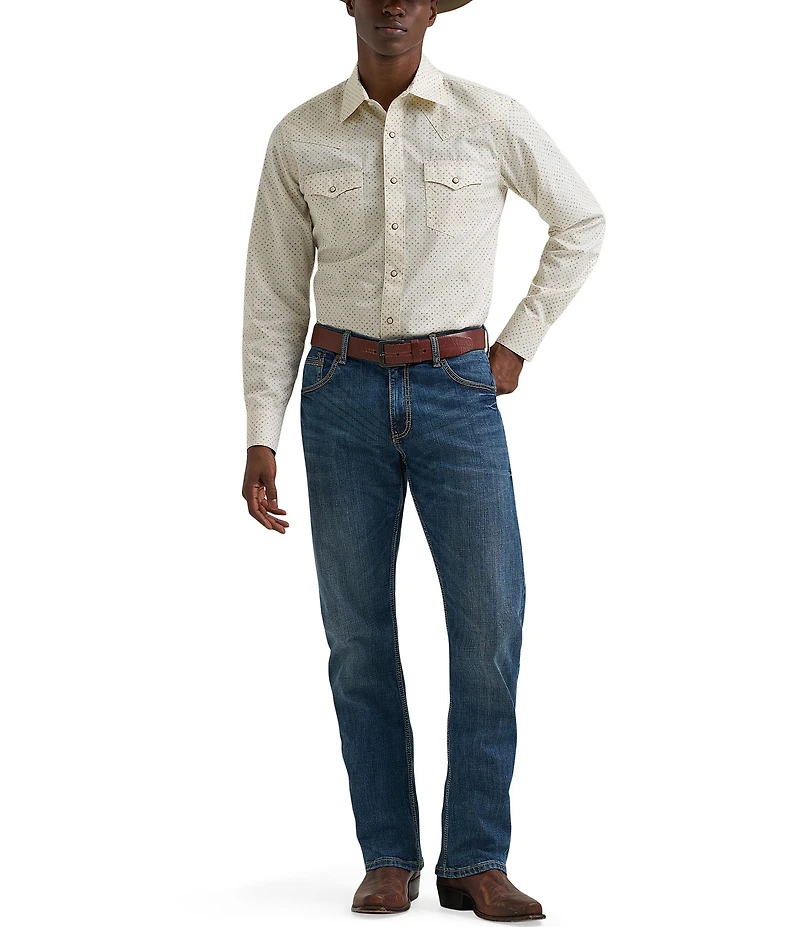 Wrangler® Retro® Geometric Printed Long Sleeve Woven Shirt
