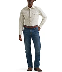 Wrangler® Retro® Geometric Printed Long Sleeve Woven Shirt