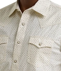 Wrangler® Retro® Geometric Printed Long Sleeve Woven Shirt