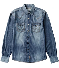 Wrangler® Retro® Long Sleeve Denim Western Shirt