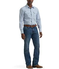 Wrangler® Retro® Modern Fit Geometric Printed Woven Shirt