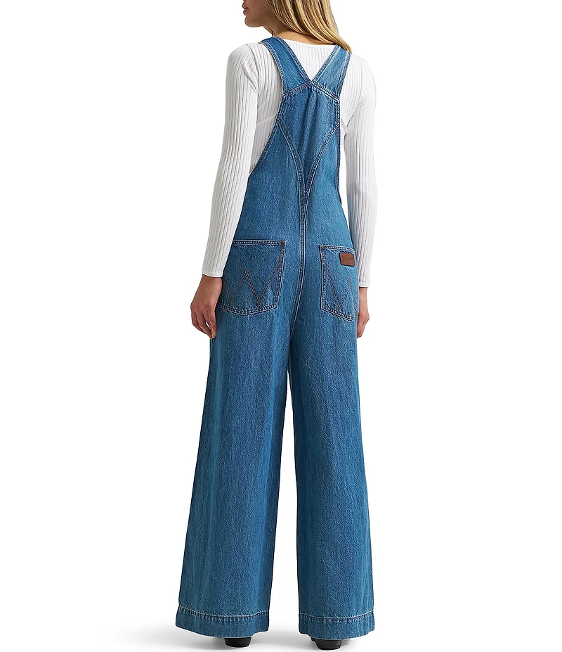 Wrangler® Retro® Sleeveless Wide Leg Overalls