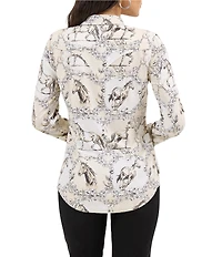 Wrangler® Retro® Slim Fit Saddle Up Long Sleeve Western Shirt