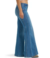 Wrangler Seamed 70s High Rise Flare Leg Denim Jeans