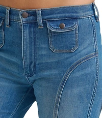 Wrangler Seamed 70s High Rise Flare Leg Denim Jeans