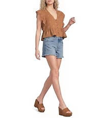 Wrangler Short Flutter Sleeve Blouse