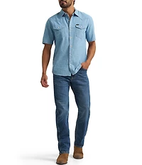 Wrangler Short Sleeve Denim Chambray Shirt
