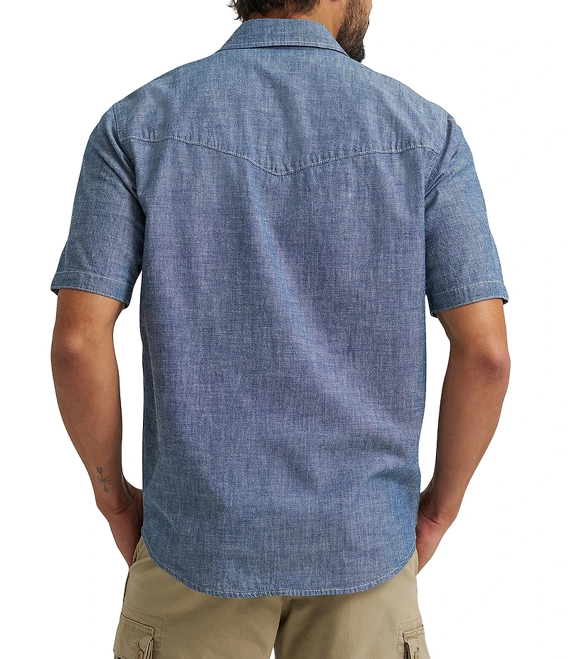 Wrangler Short Sleeve Denim Chambray Shirt