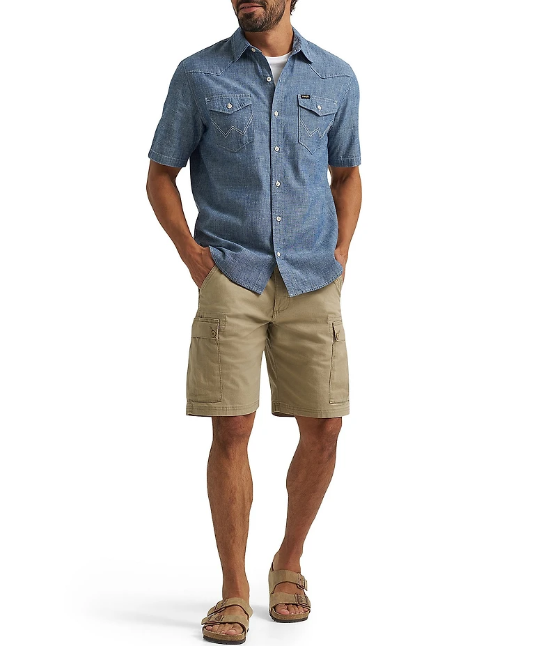 Wrangler Short Sleeve Denim Chambray Shirt