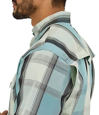 Wrangler® Short Sleeve Performance Plaid Western Shirt