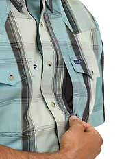 Wrangler® Short Sleeve Performance Plaid Western Shirt