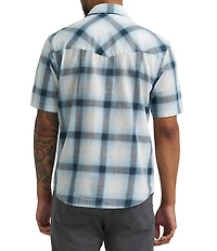 Wrangler Short Sleeve Plaid Snap Shirt