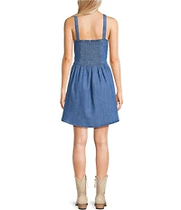 Wrangler® Sleeveless Drop Waist Denim Dress
