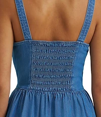 Wrangler® Sleeveless Drop Waist Denim Dress