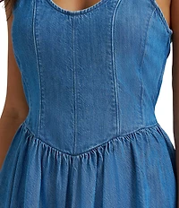 Wrangler® Sleeveless Drop Waist Denim Dress