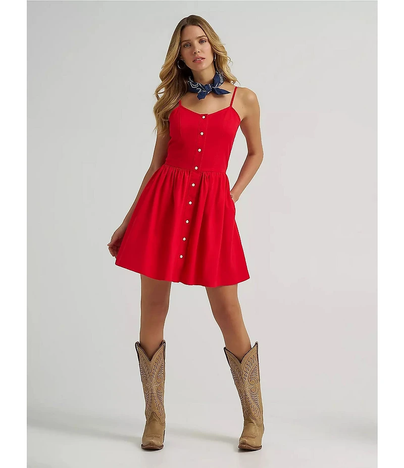Wrangler Sleeveless Snap Front Dress