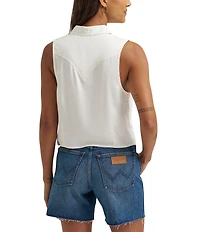 Wrangler® Sleeveless Woven Western Shirt