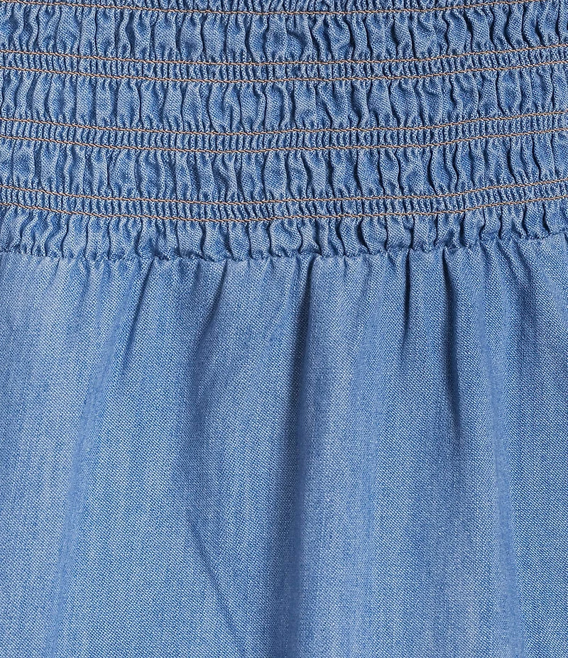 Wrangler Spaghetti Strap Smocked Denim Dress