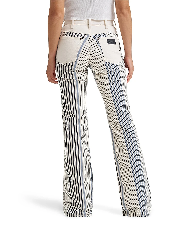 Wrangler Stripe Print 70s Flare Leg High Rise Coordinating Jeans