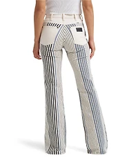 Wrangler Stripe Print 70s Flare Leg High Rise Coordinating Jeans