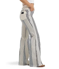 Wrangler Stripe Print 70s Flare Leg High Rise Coordinating Jeans