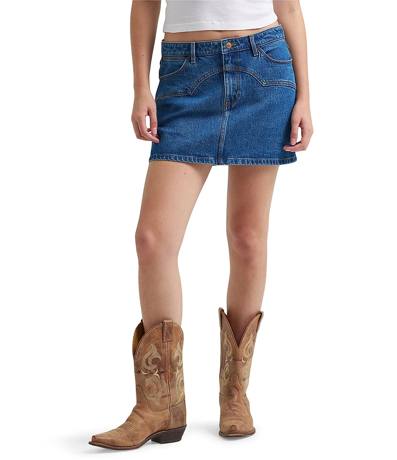 Wrangler Western Denim Mini Skirt
