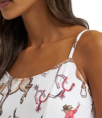 Wrangler® Western-Inspired Print Sleeveless Dress