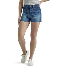 Wrangler® Western Mid Rise Frayed Hem Shorts