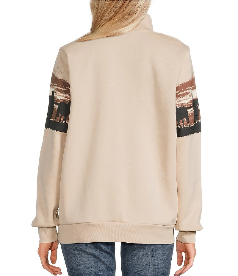 Wrangler® Western Quarter Zip Pullover