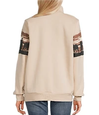 Wrangler® Western Quarter Zip Pullover