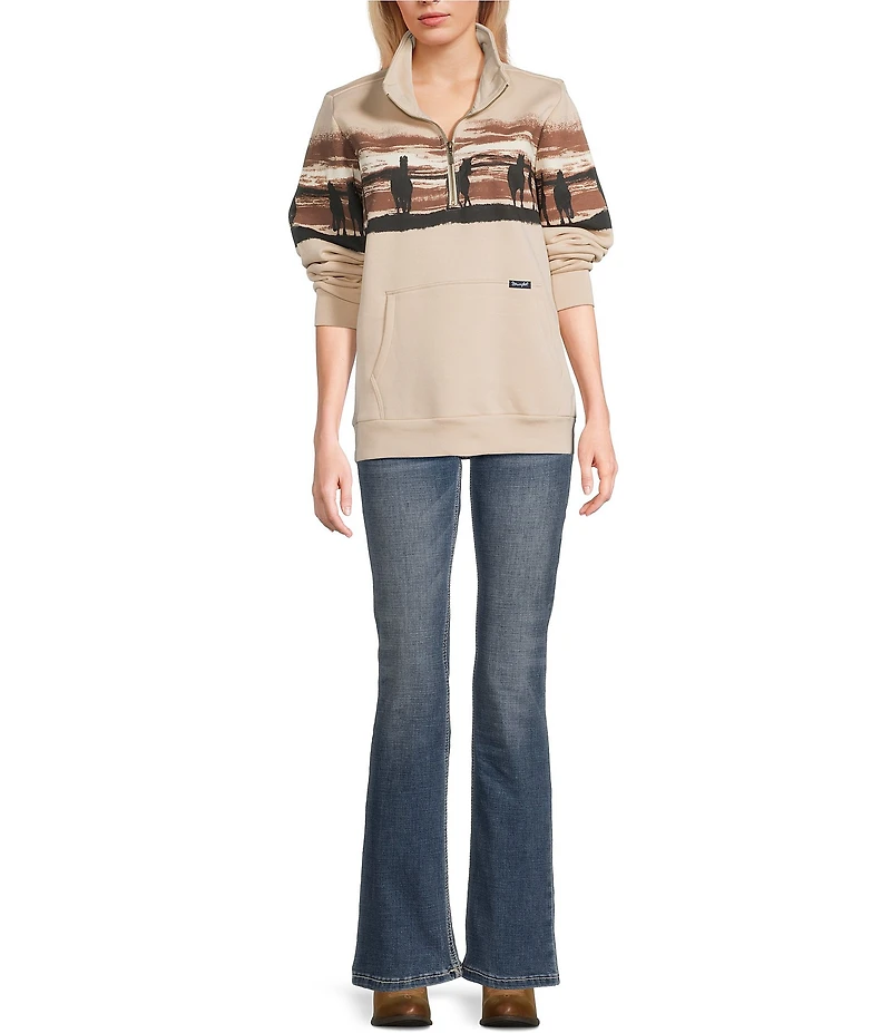 Wrangler® Western Quarter Zip Pullover