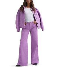 Wrangler Worldwide Mid Rise Wide Leg Denim Jeans