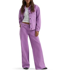 Wrangler Worldwide Mid Rise Wide Leg Denim Jeans