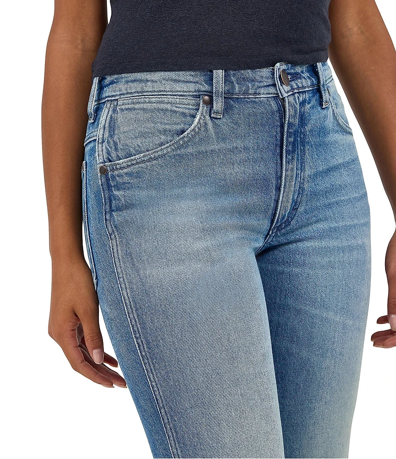 Wrangler Wrancher Mid Rise Shadow Pocket Boot Leg Jeans