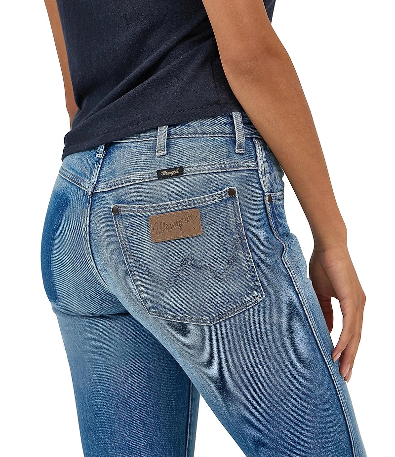 Wrangler Wrancher Mid Rise Shadow Pocket Boot Leg Jeans