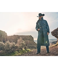 Wrangler Wrange Collared Long Sleeve Sherpa-Lined Denim Coat